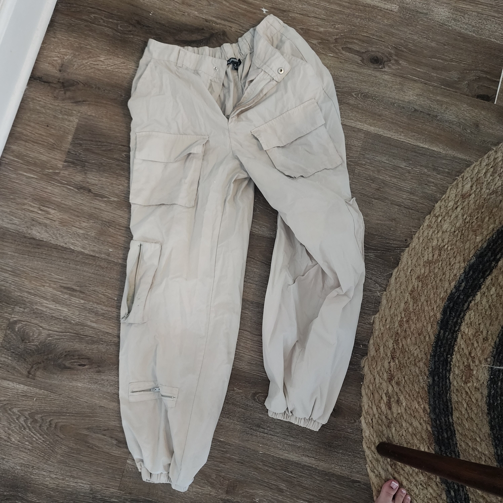 Women's Beige Cargo Pants